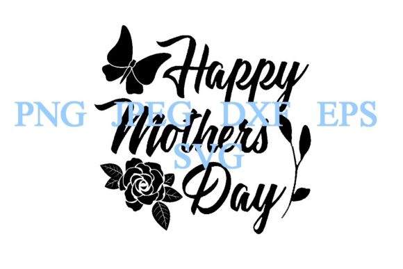 5 Decorative Happy Mothers Day DXF SVG Graphics Freebies