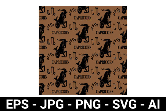 Capricorn Seamless Pattern for Graphics & Backgrounds