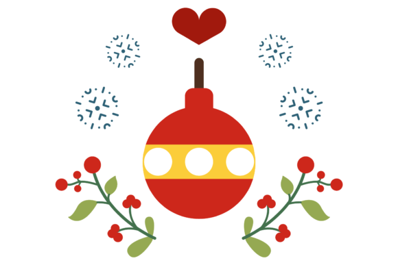 Christmas Tree Decorative Ball Badge for Graphics