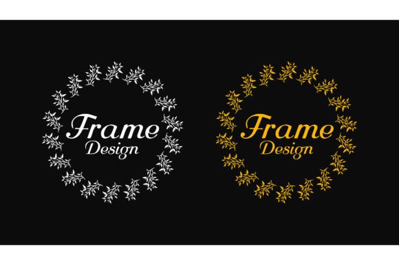 Decorative Botanical Frames for Logos 02 Graphics