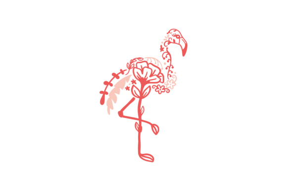 Decorative Flamingo: Graphics for Crafts