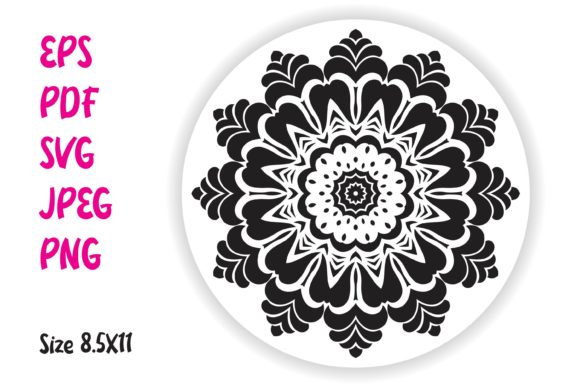 Decorative Mandala with Floral Pattern Graphics