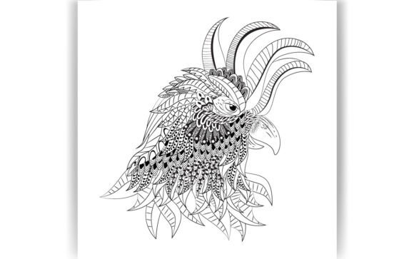 Decorative Rooster Coloring Page Graphics Review