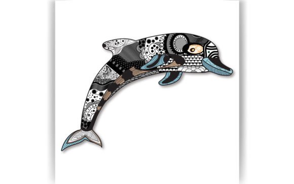 Dolphin Coloring Graphics for Crafts
