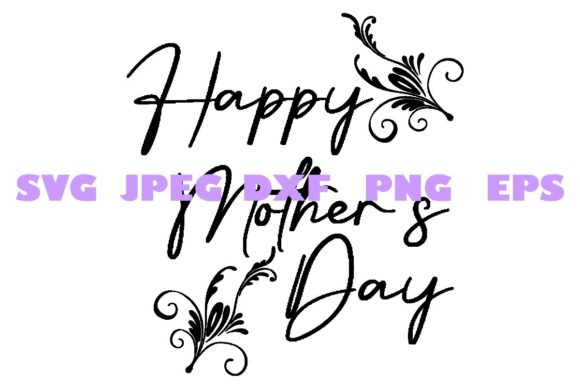 Elegant Decorative Mothers Day DXF 9 Graphics & Crafts