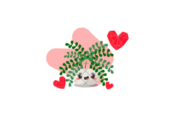 Happy Kawaii Expression Decorative Plant Graphics Review