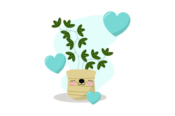 Kawaii Decorative Plants Flat Icon Graphics Review