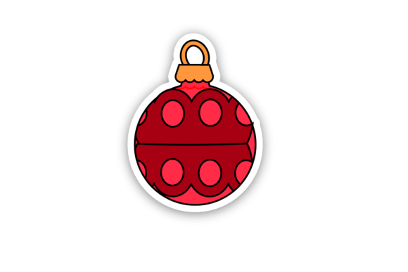 Red Decorative Ball Sticker Graphics and Icons Review