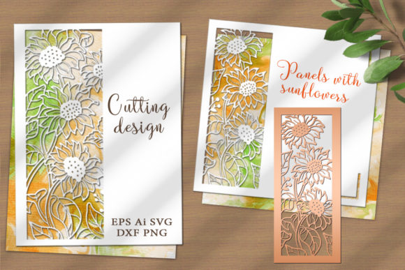 Sunflower Panel Graphics for Crafts Branding