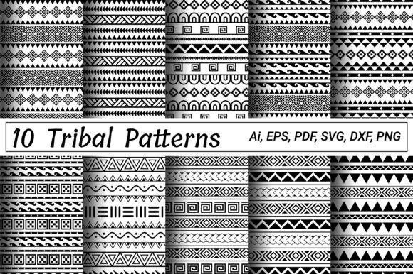 Tribal Aztec Pattern Set: Graphics & Patterns