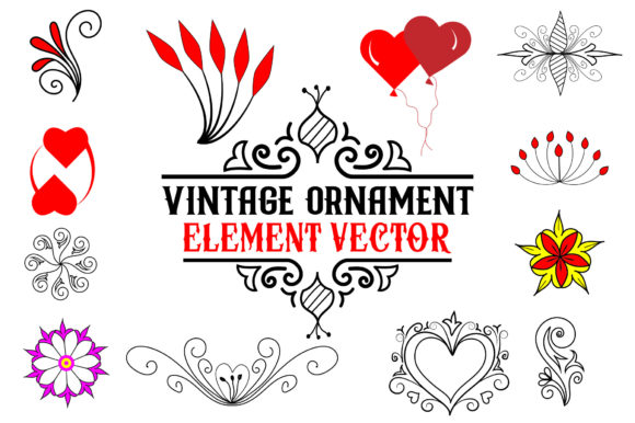 Vintage Ornament Graphics for Crafts & Publishing